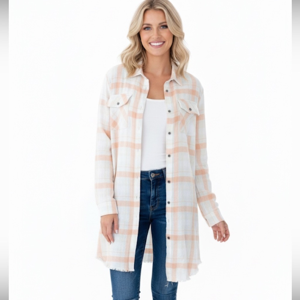 True Craft size large plaid tunic top